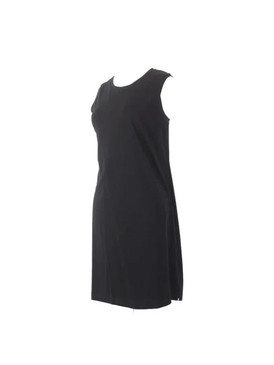 Eileen Fisher Dress $138 Sz LP Black Round Neck Organic Cotton Dress - Picture 2 of 11